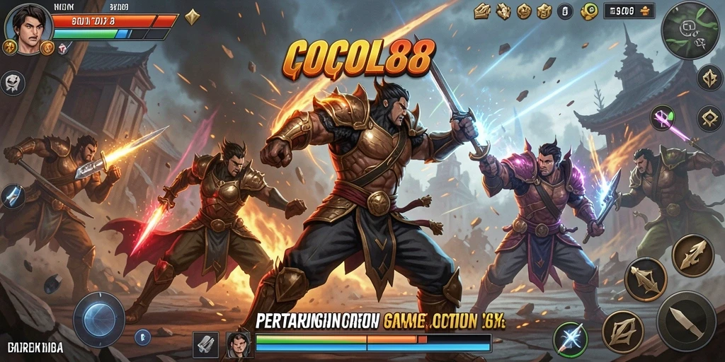 Screenshot COCOL88 menampilkan aksi pertarungan yang intens dan grafis mengesankan.