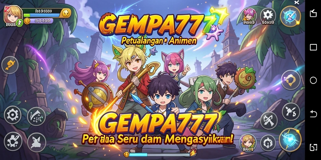 Tampilan menarik dari gameplay <strong>GEMPA777</strong> yang menampilkan aksi karakter Anime.