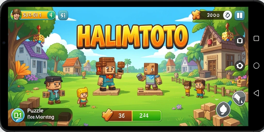 Tampilan permainan Puzzle HALIMTOTO yang menantang dan menyenangkan.