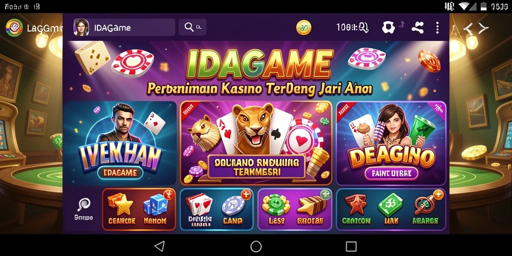 Tangkapan layar IDAGAME menampilkan gameplay yang mendebarkan dan interaksi sosial yang menyenangkan.