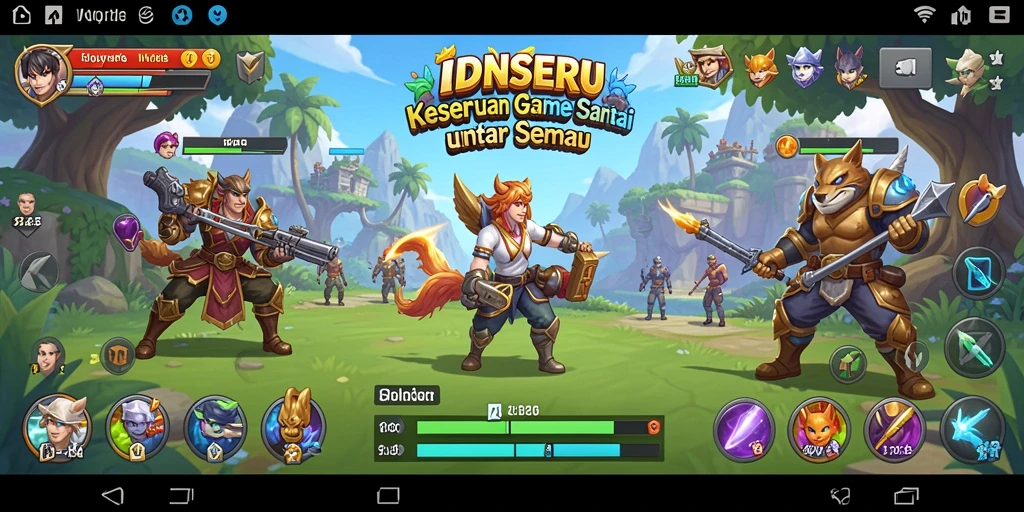 Tampilan gameplay <strong>IDNSERU</strong> yang penuh warna dan menyenangkan.