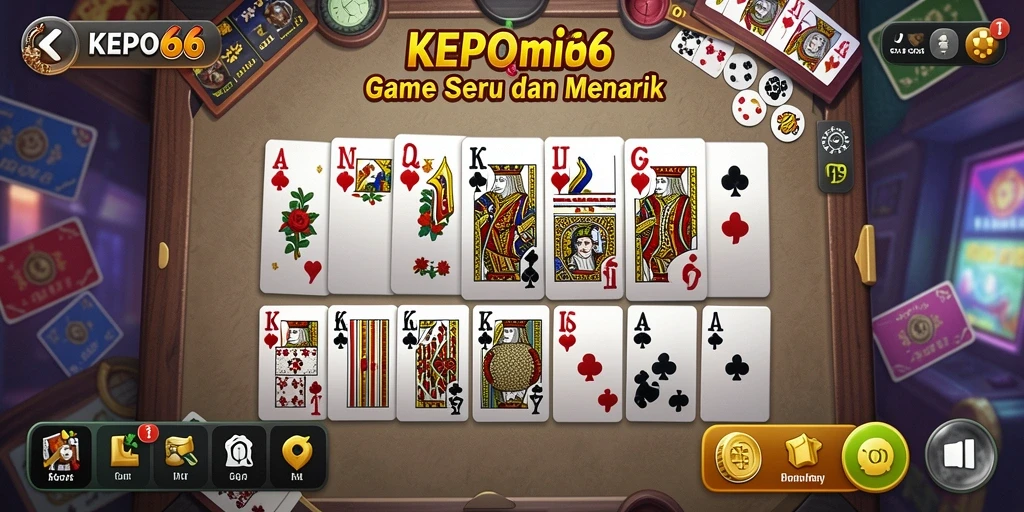 Screenshot utama KEPO66 menunjukkan gameplay seru permainan domino.