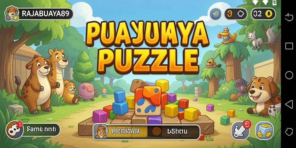 Screenshot menunjukkan gameplay menantang dalam RAJABUAYA89.