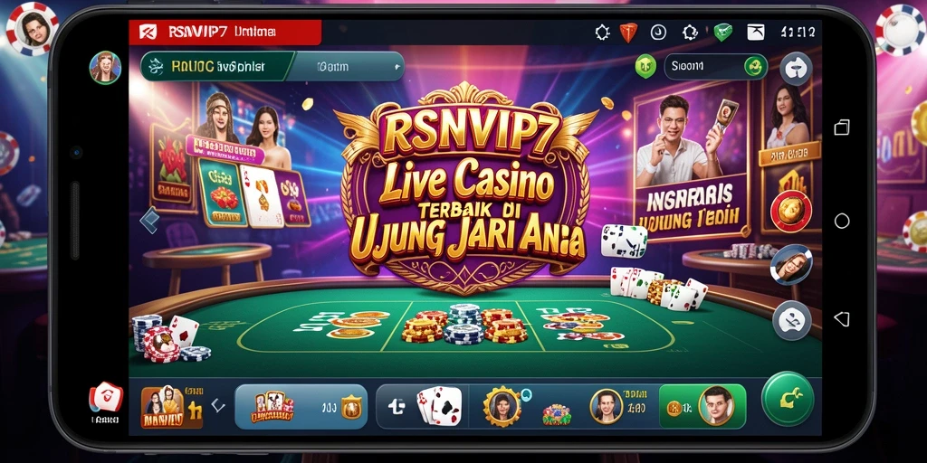 Screenshot RSNVIP7 menampilkan dealer profesional dalam suasana Live Casino.