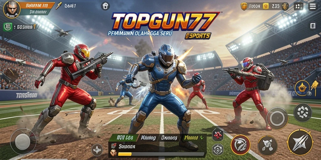 Tampilan permainan TOPGUN77 yang dinamis dan menarik.